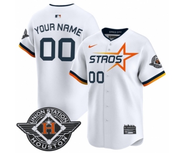 Men's Houston Astros Active Player Custom White 2025 City Connect Limited Stitched Baseball Jersey