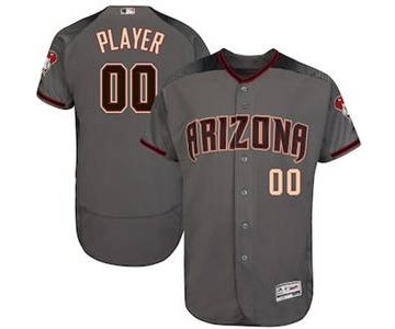 Men's Arizona Diamondbacks Customized Gray 2017 Flex Base Custom Baseball Baseball Jersey