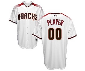 Men's Arizona Diamondbacks Customized White Sedona Red Cool Base Custom Baseball Baseball Jersey