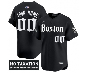 Men's Boston Red Sox ACTIVE PLAYER Custom Black 'Retro Newspaper Edition' Vapor Premier Limited Stitched Baseball Jersey