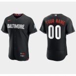 Men  Baltimore Orioles Active Player Custom Black 2023 City Connect Flex Base Stitched Baseball Jersey