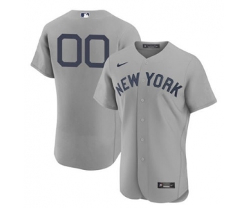 Men's New York Yankees Grey ACTIVE PLAYER Custom 2021 Gray Field of Dreams Flex Base Stitched Baseball Jersey