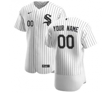 Men's Chicago White Sox 2020 Home Custom Flexbase Jersey - White Black