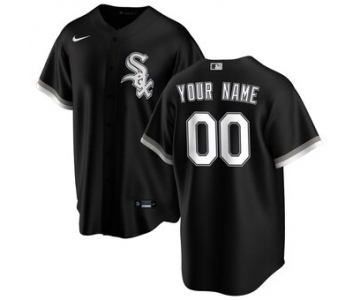 Men's Chicago White Sox Alternate 2020 Baseball Custom Cool Base Jersey - Black