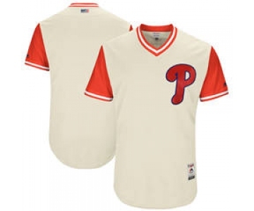 Men's Philadelphia Phillies Customized Tan 2017 Little League World Series Players Weekend Jersey