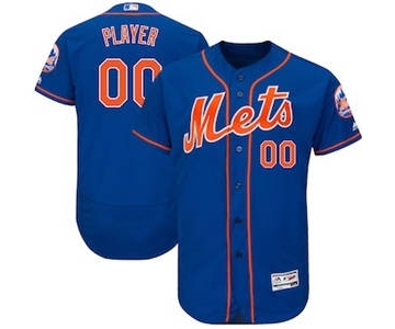 Men's New York Mets Customized Royal Orange 2017 Alternate Flex Base Custom Baseball Baseball Jersey