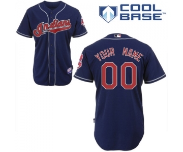 Cleveland Indians Personalized custom Blue Jersey