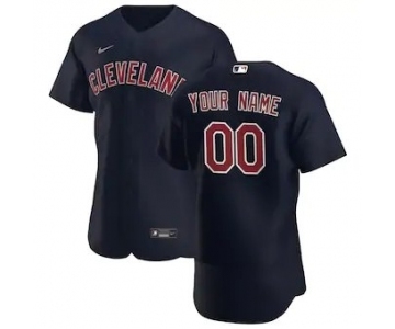 Men's Cleveland Indians 2020 Alternate Custom Flexbase Jersey - Navy