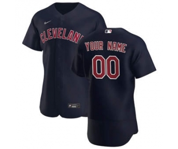 Men's Cleveland Indians Custom Navy Alternate 2020 Authentic Player Baseball Jersey