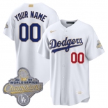 Men's Los Angeles Dodgers ACTIVE PLAYER Custom White 2026 Gold Collection Stadium Stitched Baseball Jersey