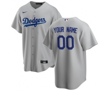 Men's Los Angeles Dodgers Alternate 2020 Baseball Custom Cool Base Jersey - Gray