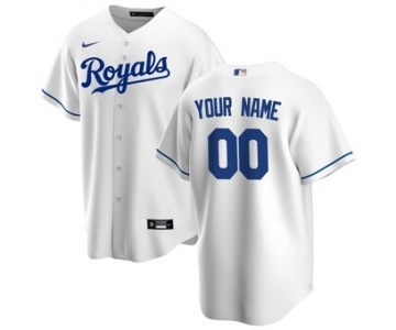 Men's Kansas City Royals Home 2020 Baseball Custom Cool Base Jersey - White