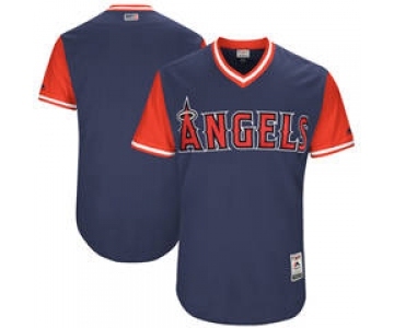 Men's Los Angeles Angels Customized Navy 2017 Little League World Series Players Weekend Jersey