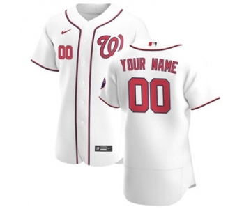 Men's Washington Nationals Custom White Home 2020 Authentic Player Baseball Jersey