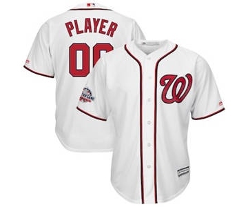 Men's Washington Nationals Customized White 2018 All-Star Game Cool Base Custom Baseball Baseball Jersey