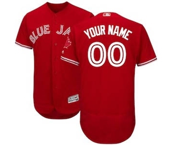 Men's Toronto Blue Jays Customized Scarlet 2017 Flex Base Custom Baseball Baseball Jersey