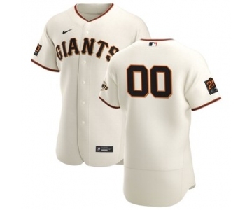 Men's San Francisco Giants 2020 Home Custom Flexbase Patch Jersey - Cream