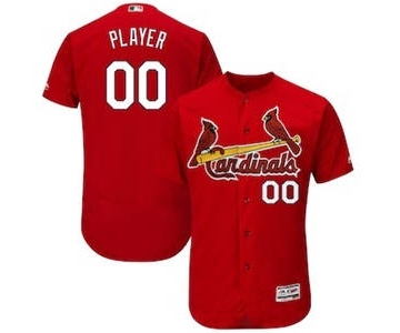 Men's St. Louis Cardinals Customized Fashion Scarlet Flex Base Custom Baseball Baseball Jersey