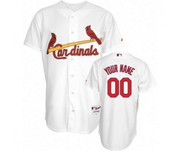 St. Louis Cardinals Personalized Custom White Baseball Jersey