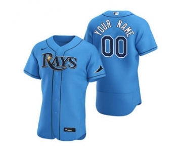Men's Tampa Bay Rays Custom Light Blue Alternate 2020 Authentic Player Baseball Jersey