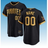 Custom Pittsburgh Pirates Black 2026 City Connect Stadium Stitched Baseball Jersey