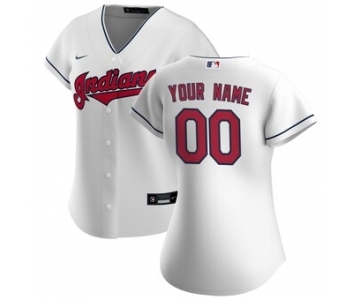 Women's Cleveland Indians 2020 Home Replica Custom Jersey - White