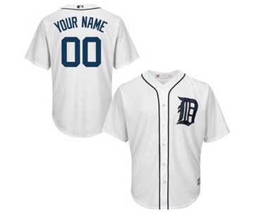 Youth Detroit Tigers White Custom Cool Base Baseball Baseball Jersey