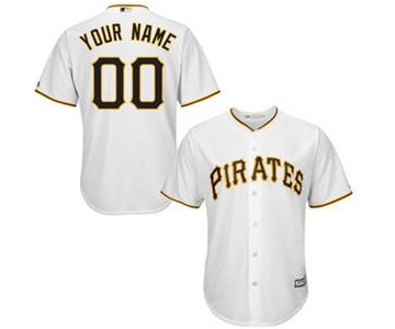 Youth Pittsburgh Pirates White Custom Cool Base Baseball Baseball Jersey
