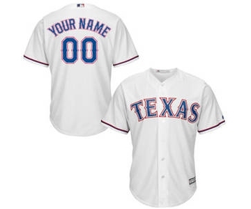 Youth Texas Rangers White Custom Cool Base Baseball Baseball Jersey