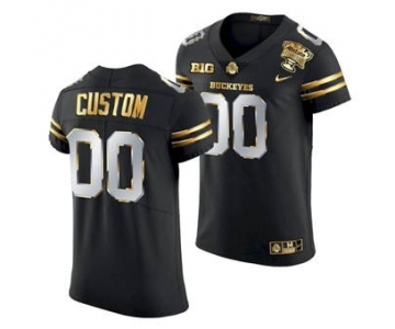 Men's Ohio State Buckeyes Custom 2021 Sugar Bowl Jersey Football Black Gold