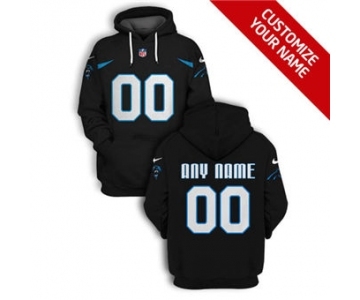 Men's Carolina Panthers Active Player Custom 2021 All Black Pullover Football Hoodie