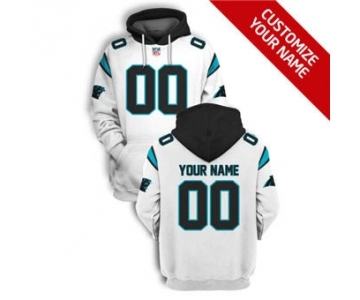 Men's Carolina Panthers Active Player Custom 2021 White Pullover Football Hoodie