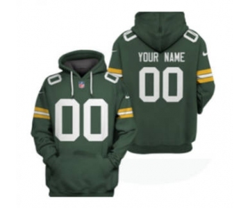 Men's Green Bay Packers Active Player Custom 2021 Green Pullover Football Hoodie 2