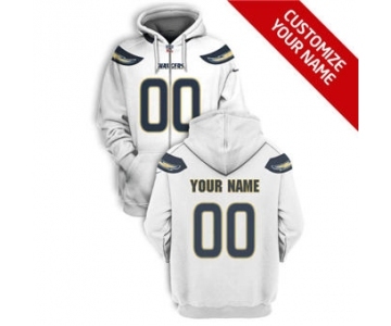 Men's Los Angeles Chargers Active Player Custom 2021 White Pullover Football Hoodie