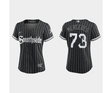 Women Chicago White Sox Yermin Mercedes Black 2021 City Connect Replica Jersey