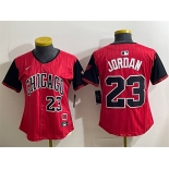 Women's Chicago White Sox #23 Michael Jordan Red Black 2025 City Connect Limited Stitched Baseball Jersey