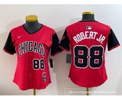 Women's Chicago White Sox #88 Luis Robert Jr. Red Black 2025 City Connect Limited Stitched Baseball Jersey