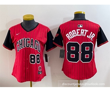 Women's Chicago White Sox #88 Luis Robert Jr. Red Black 2025 City Connect Limited Stitched Baseball Jersey