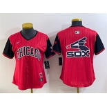 Women's Chicago White Sox Team Big Logo Red Black 2025 City Connect Limited Stitched Baseball Jersey