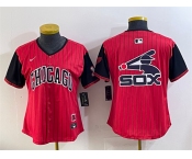 Women's Chicago White Sox Team Big Logo Red Black 2025 City Connect Limited Stitched Baseball Jersey