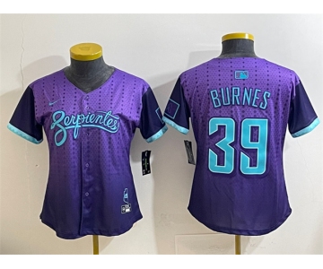 Women's Arizona Diamondbacks #39 Corbin Burnes Purple 2025 City Connect Limited Stitched Baseball Jersey
