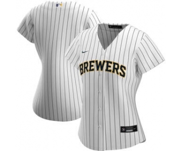Women's Milwaukee Brewers Alternate 2020 Baseball Team Jersey White Navy