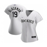Women's Colorado Rockies #19 Charlie Blackmon Home 2020 Baseball Player Jersey White