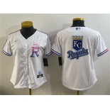 Women's Kansas City Royals Team Big Logo White 2026 City Connect Stadium Stitched Baseball Jersey