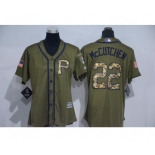 Women Majestic Pittsburgh Pirates #22 Andrew McCutchen Authentic Green Salute to Service MLB Jersey Women Majestic Pittsburgh Pirates #22 Andrew McCutchen Authentic Green Salute to Service MLB Jersey