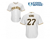 Women's Majestic Pittsburgh Pirates #27 Jung-ho Kang Authentic White Home Cool Base MLB Jersey Women's Majestic Pittsburgh Pirates #27 Jung-ho Kang Authentic White Home Cool Base MLB Jersey