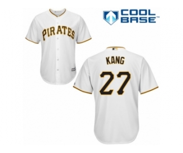 Women's Majestic Pittsburgh Pirates #27 Jung-ho Kang Authentic White Home Cool Base MLB Jersey