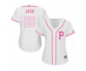 Women's Majestic Pittsburgh Pirates #28 John Jaso Replica White Fashion Cool Base MLB Jersey Women's Majestic Pittsburgh Pirates #28 John Jaso Replica White Fashion Cool Base MLB Jersey