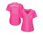 Women's Majestic Pittsburgh Pirates #29 Francisco Cervelli Replica Pink Fashion Cool Base MLB Jersey Women's Majestic Pittsburgh Pirates #29 Francisco Cervelli Replica Pink Fashion Cool Base MLB Jersey