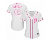 Women's Majestic Pittsburgh Pirates #29 Francisco Cervelli Replica White Fashion Cool Base MLB Jersey Women's Majestic Pittsburgh Pirates #29 Francisco Cervelli Replica White Fashion Cool Base MLB Jersey